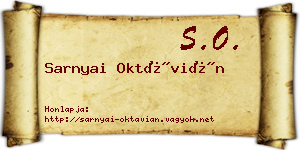 Sarnyai Oktávián névjegykártya